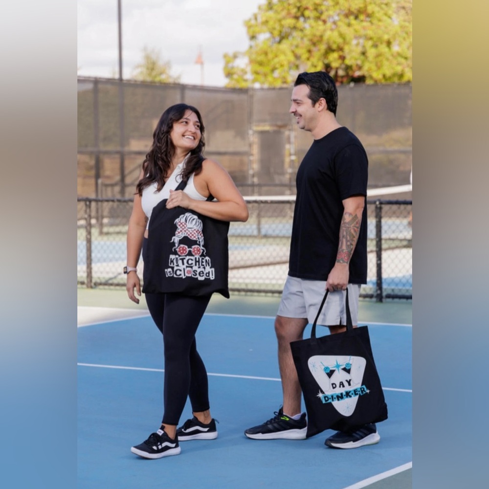 2 Tote Bags w/ Paddle Covers – Perfect for Pickleball, Gym, Travel & More NWOT